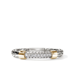 SS/14KY ESSENTIALS PAVE DIA RING