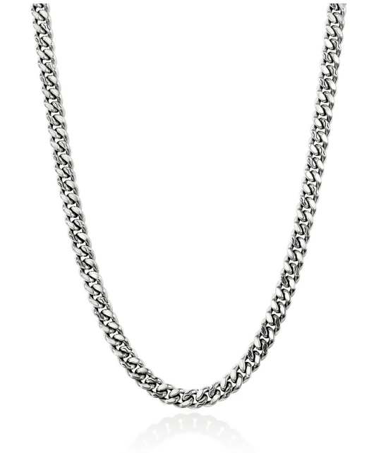 SS 7MM CURB CHAIN NECKLACE