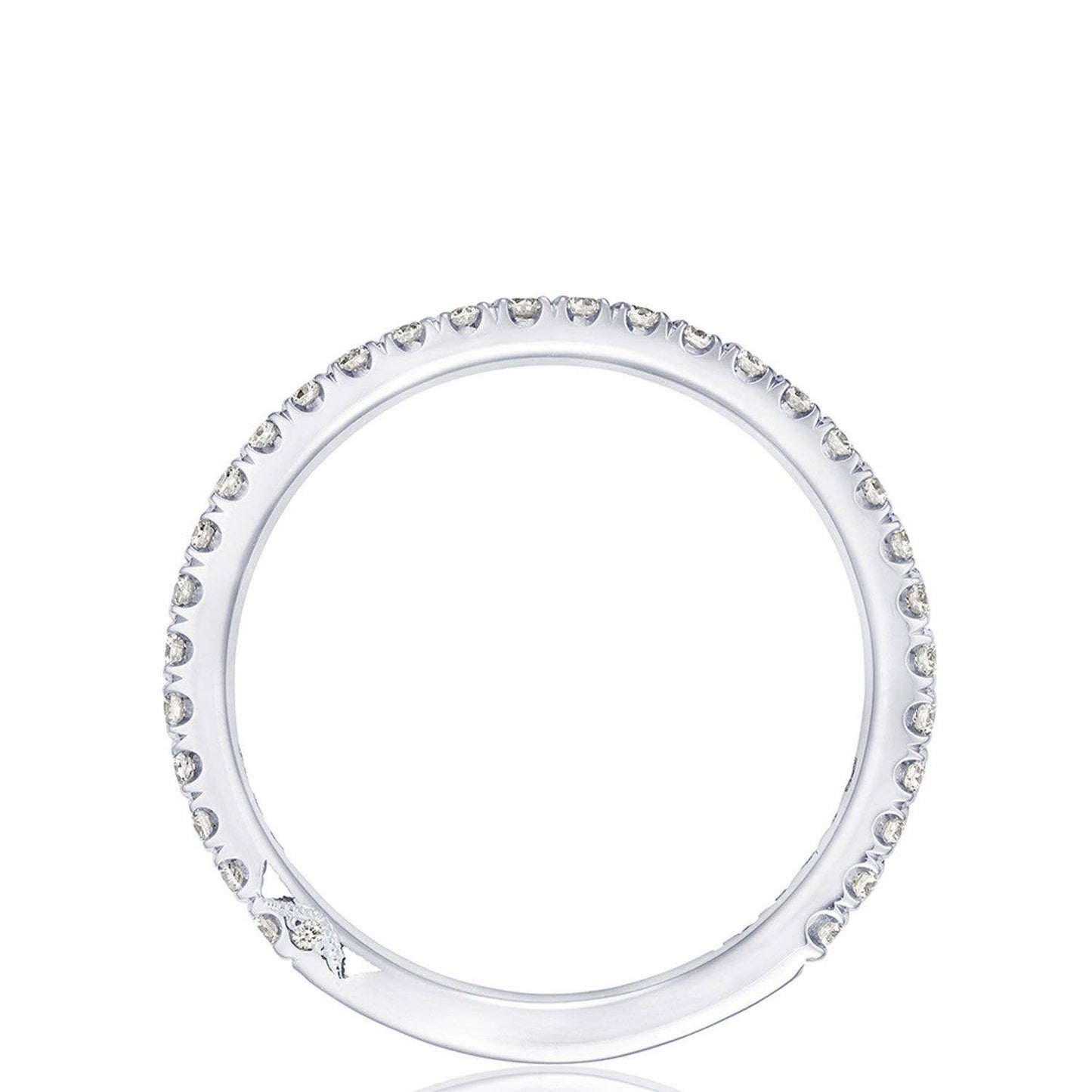 PLATINUM 3/4 WAY DIAMOND WEDDING BAND .40TWT