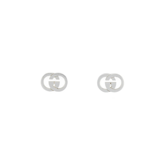 SS INTERLOCKING G STUD EARRINGS
