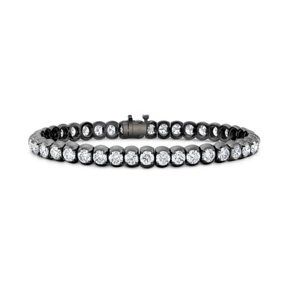 RAHAMINOV 18KW/BLACK RHODIUM MENS DIAMOND BRACELET