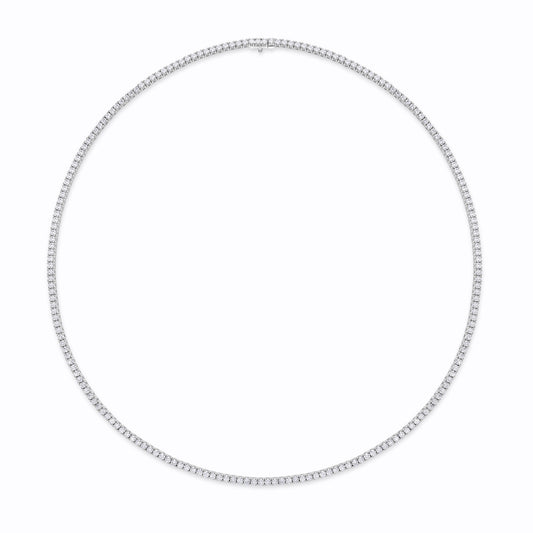 18KW UNIFORM 4-PRONG DIAMOND LINE NECKLACE