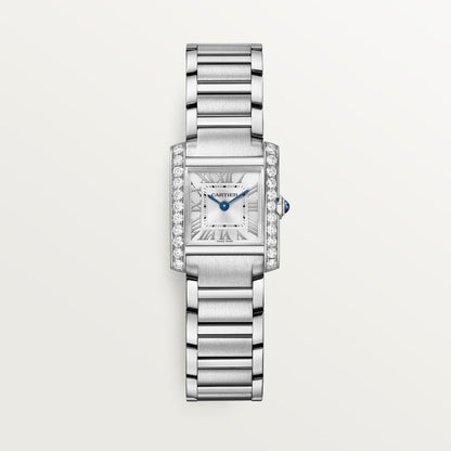 25.7MM TANK FRANSAISE SMALL MODEL SS DIA PAVE BEZEL QUARTZ