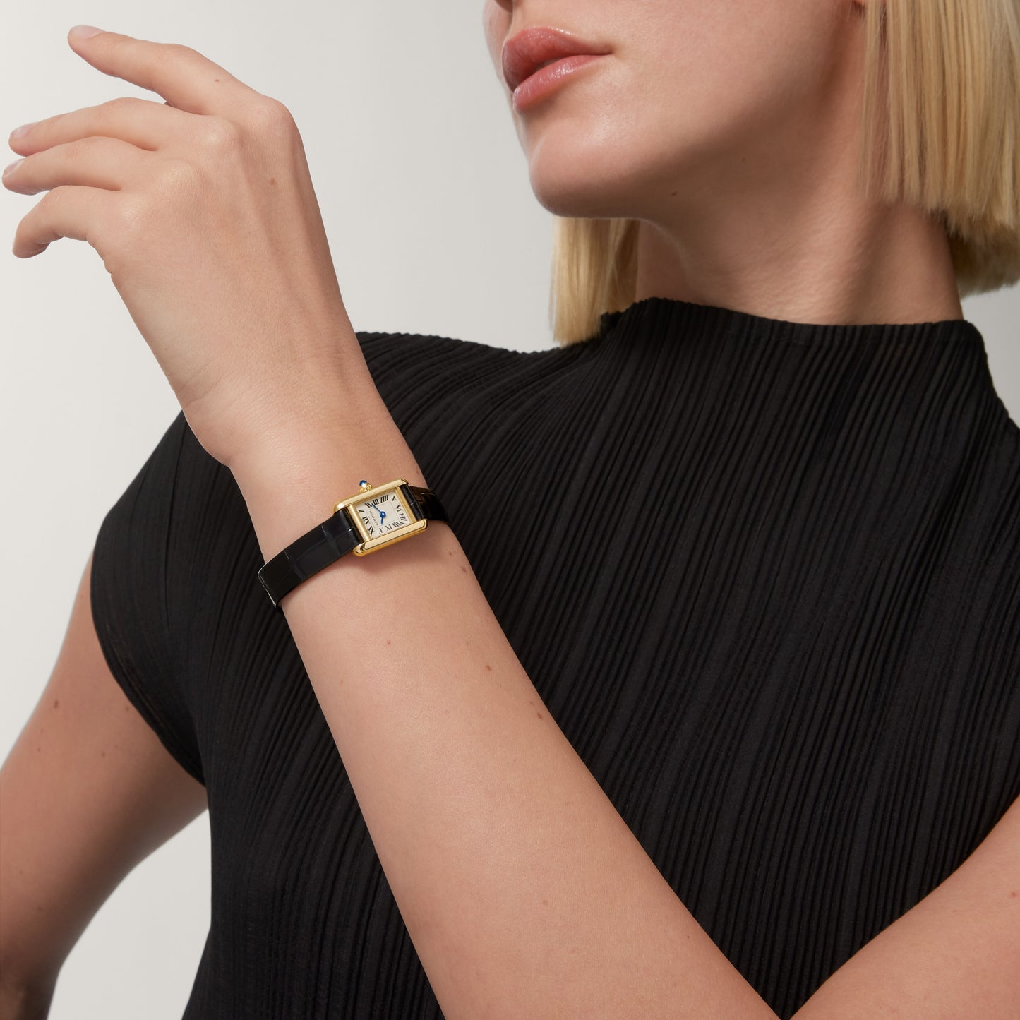 TANK LOUIS CARTIER WATCH  MINI MODEL ON STRAP