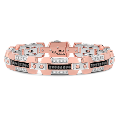 ZANCAN 18KWR MENS BLACK DIAMOND FASHION BRACELET
