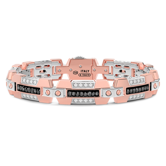 ZANCAN 18KWR MENS BLACK DIAMOND FASHION BRACELET