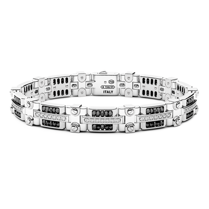 ZANCAN 18KW WHITE & BLACK DIAMOND BRACELET