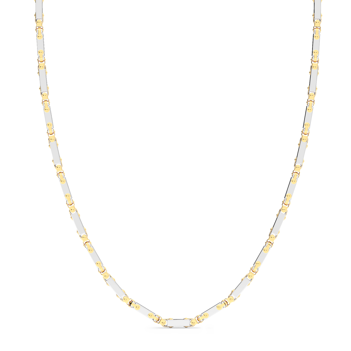 ZANCAN 18KYW MENS LINK NECKLACE
