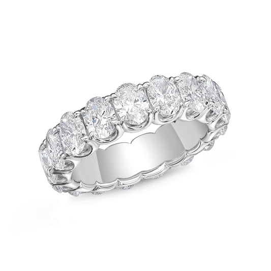 PLATINUM OVAL DIAMOND ETERNITY BAND