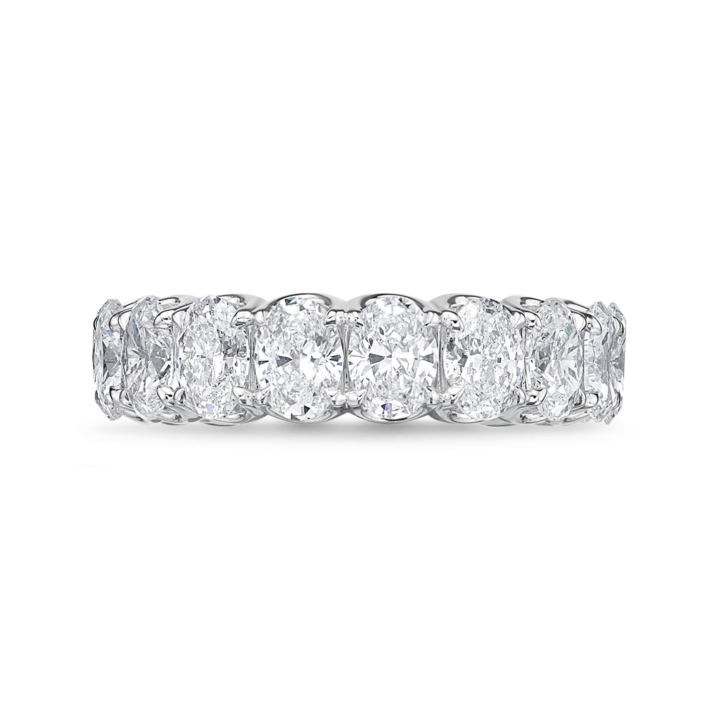PLATINUM OVAL DIAMOND ETERNITY BAND