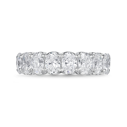 PLATINUM OVAL DIAMOND ETERNITY BAND