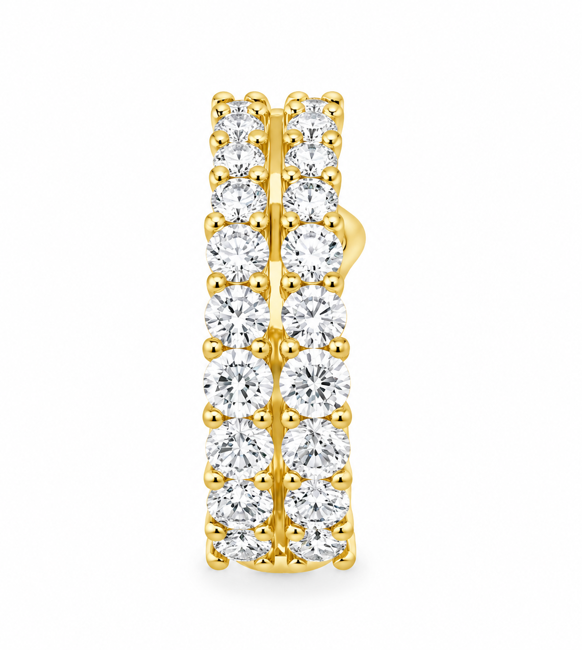 18KY DIAMOND-ACCENTED CUFF EARRING