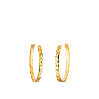 CHANEL COCO CRUSH HOOPS, QUILTED MOTIF LARGE VERSION