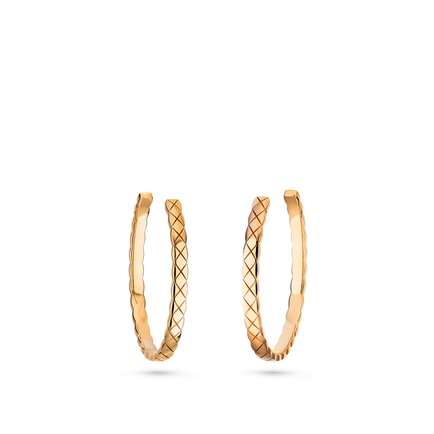 CHANEL COCO CRUSH HOOPS QUILTED MOTIF LARGE VERSION
