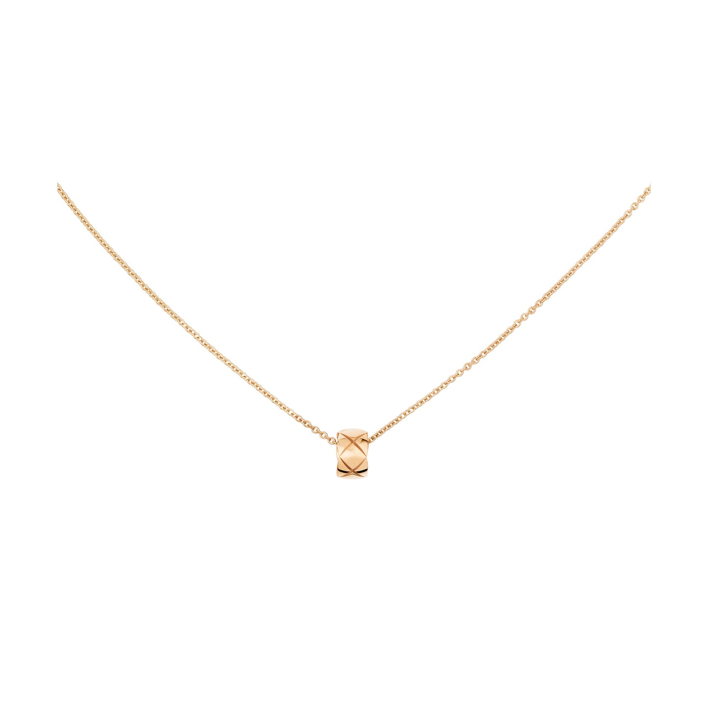 CHANEL COCO CRUSH NECKLACE QUILTED MOTIF SMALL VERSION