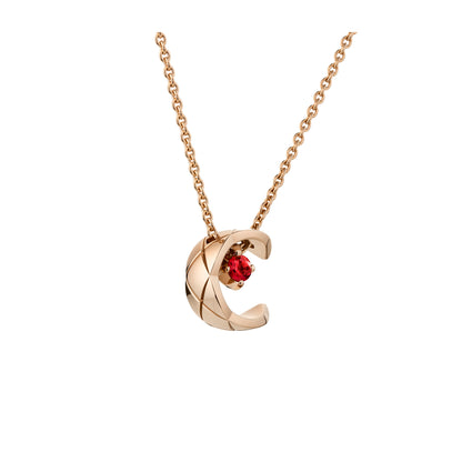 CHANEL COCO NECKLACE QUILTED MOTIF
