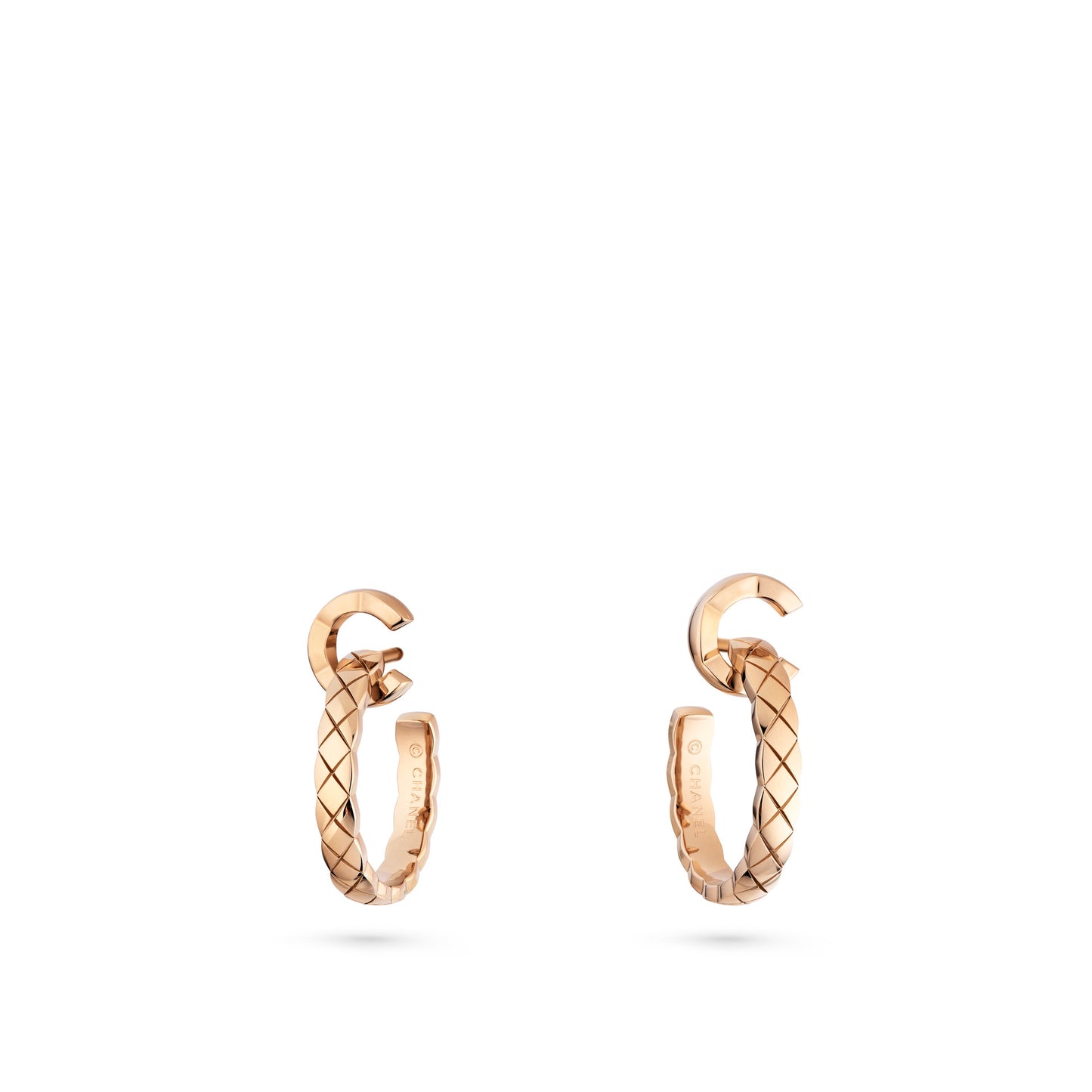 CHANEL COCO HOOPS QUILTED MOTIF MEDIUM VERSION
