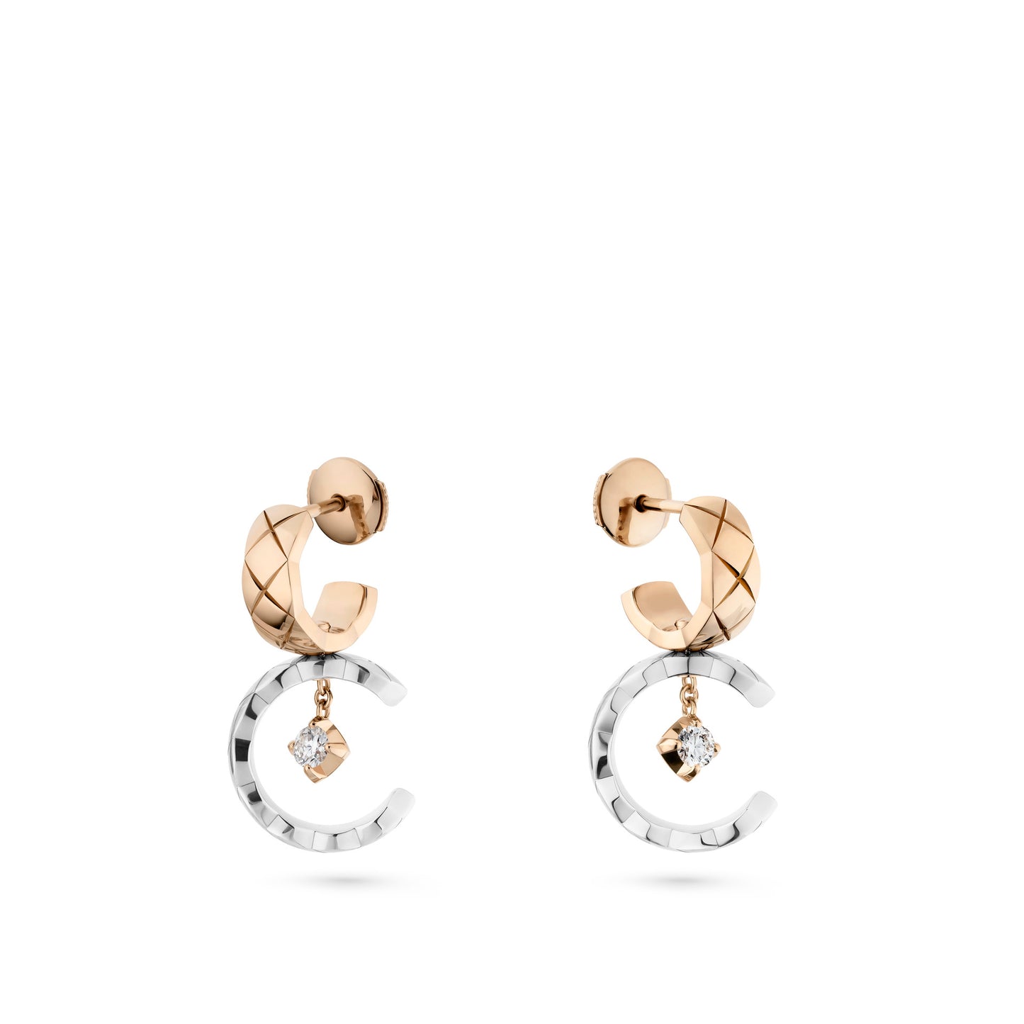 CHANEL COCO EARRINGS QUILTED MOTIF