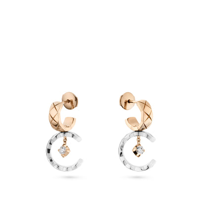 CHANEL COCO EARRINGS QUILTED MOTIF