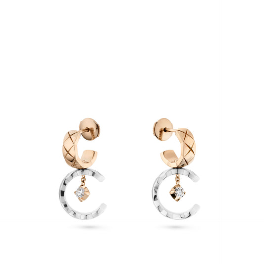 CHANEL COCO EARRINGS QUILTED MOTIF