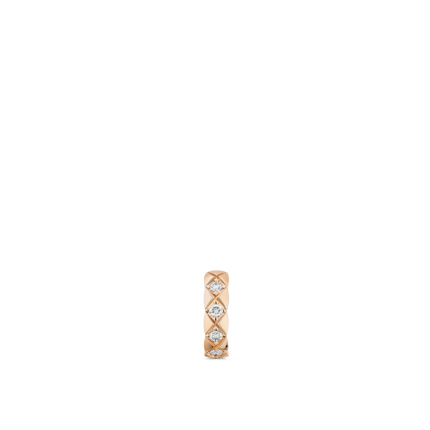 CHANEL COCO CRUSH SINGLE MINI HOOP QUILTED MOTIF