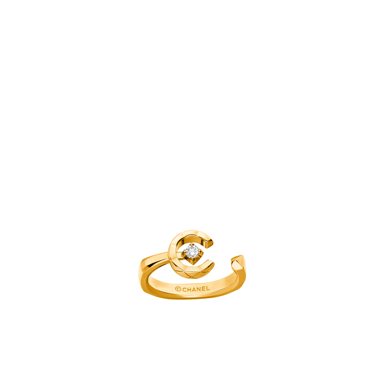 CHANEL COCO RING, QUILTED MOTIF