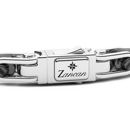 ZANCAN 18KW AND BLACK CERAMIC MENS BRACELET
