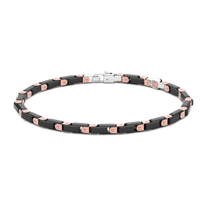 ZANCAN 18KR AND BLACK CERAMIC MENS BRACELET
