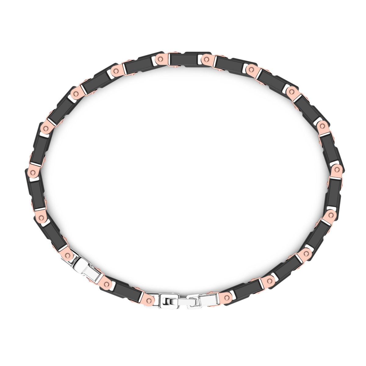 ZANCAN 18KR AND BLACK CERAMIC MENS BRACELET
