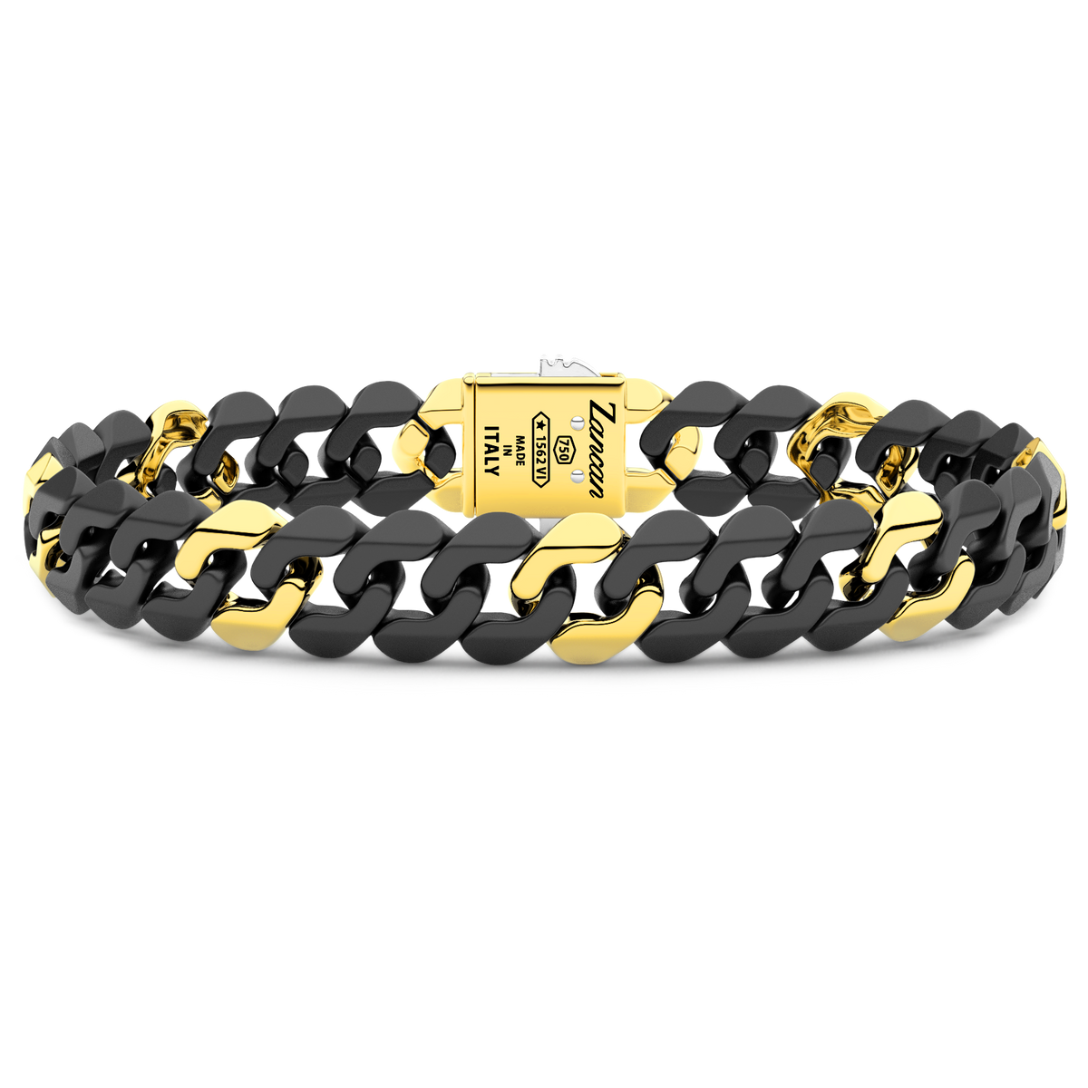 ZANCAN 18KY AND BLACK CERAMIC MENS BRACELET
