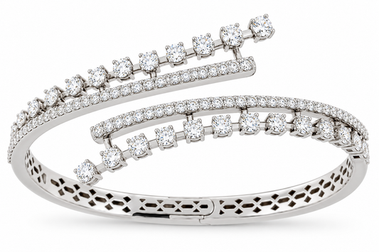 18KW DIAMOND BYPASS BRACELET