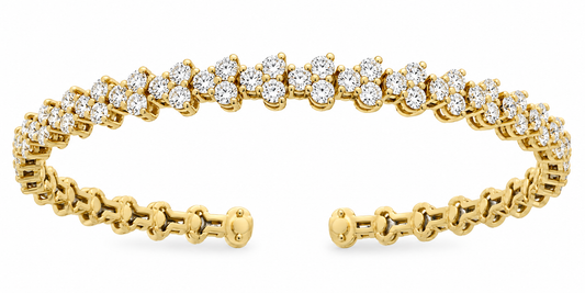 18KY DIAMOND FASHION CUFF BRACELET