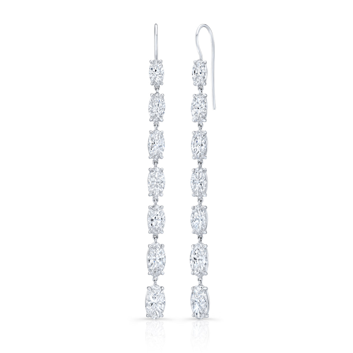 RAHAMINOV 18KW MOVAL DIAMOND LINEAR DROP EARRINGS