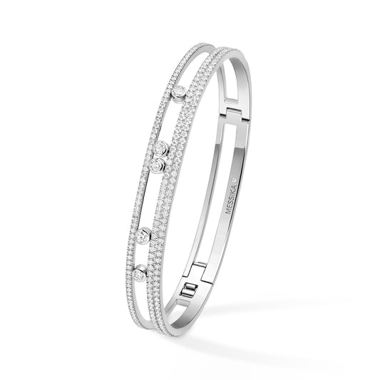 18KW MOVE ROMANE FULL PAVE BANGLE