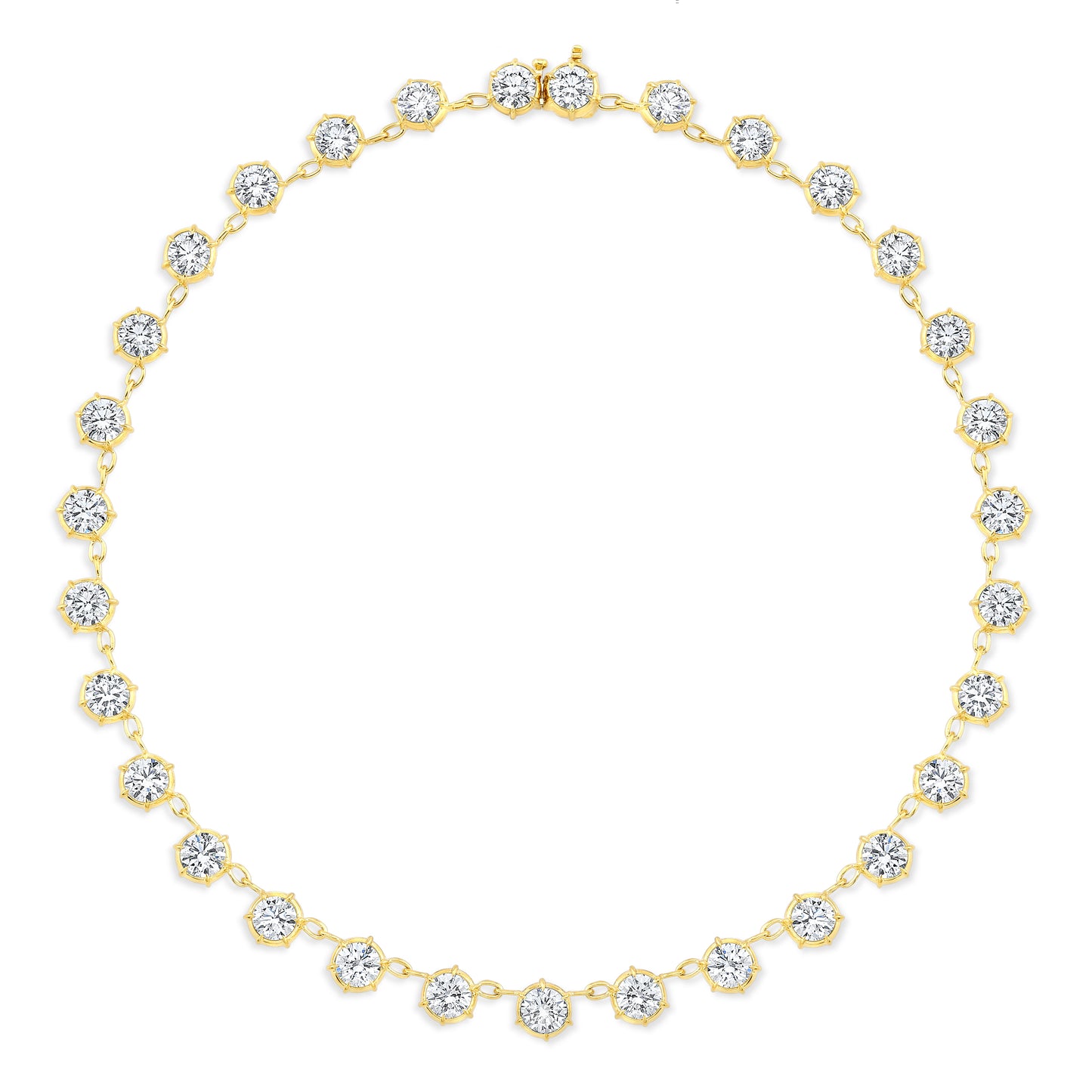 RAHAMINOV 18KY ROUND DIAMOND STATION NECKLACE