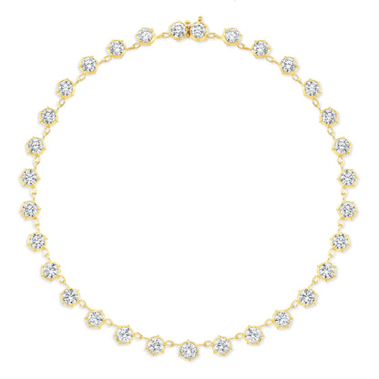 RAHAMINOV 18KY ROUND DIAMOND STATION NECKLACE