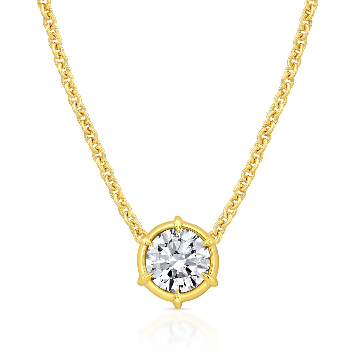 RAHAMINOV 18KY ROUND DIAMOND NECKLACE