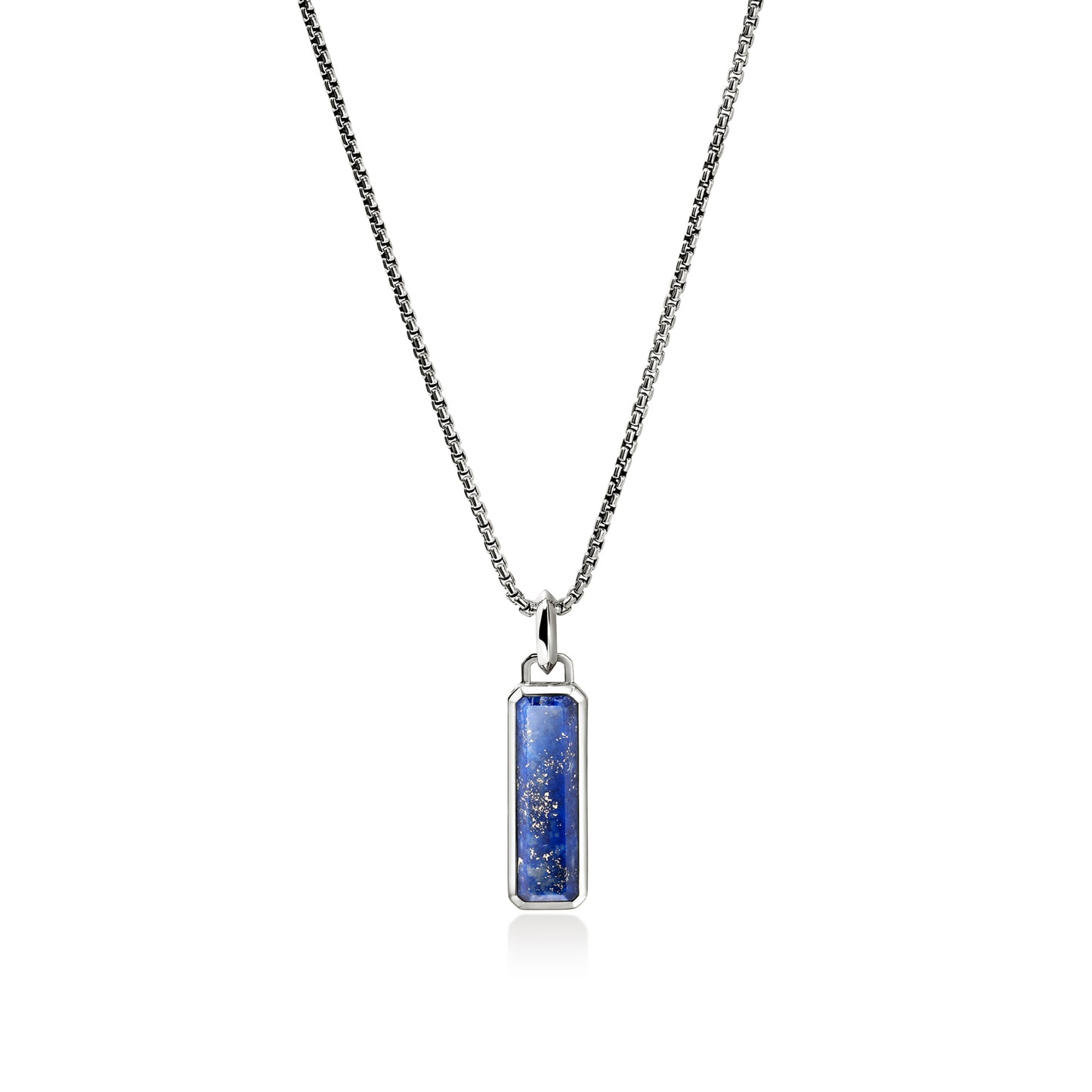 Lapis Lazuli Talisman Necklace, Sterling Silver