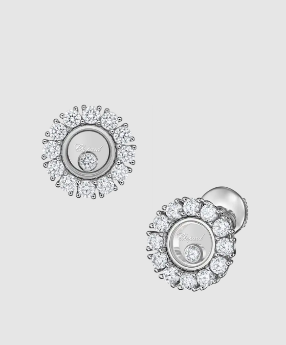 18KW HAPPY DIAMONDS STUD EARRINGS