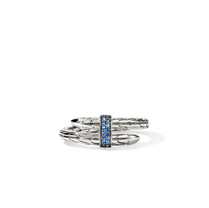 SS SPEAR BLUE SAPPHIRE RING