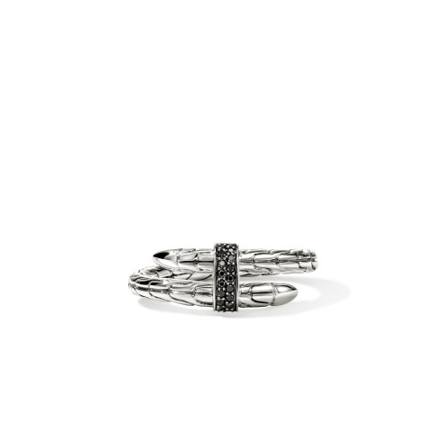 SS SPEAR BLACK SAPPHIRE RING