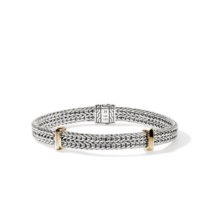 Icon Link Bracelet, Sterling Silver, Gold, 6MM