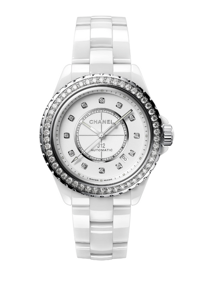 CHANEL J12 DIAMOND BEZEL WATCH CALIBER 12.1, 38MM