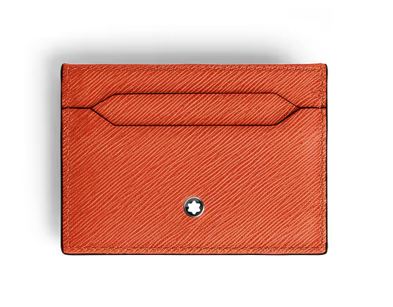 MONTBLANC CARD HOLDER 5CC IN ORANGE SARTORIAL LEATHER