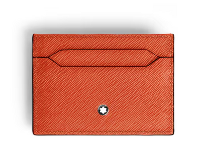 MONTBLANC CARD HOLDER 5CC IN ORANGE SARTORIAL LEATHER