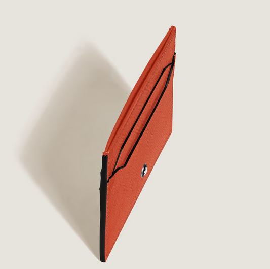 MONTBLANC CARD HOLDER 5CC IN ORANGE SARTORIAL LEATHER