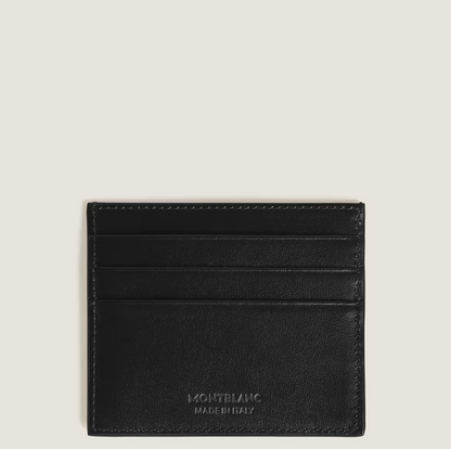 MONTBLANC CARD HOLDER 6CC IN INK BLUE MEISTERSTUCK LEATHER