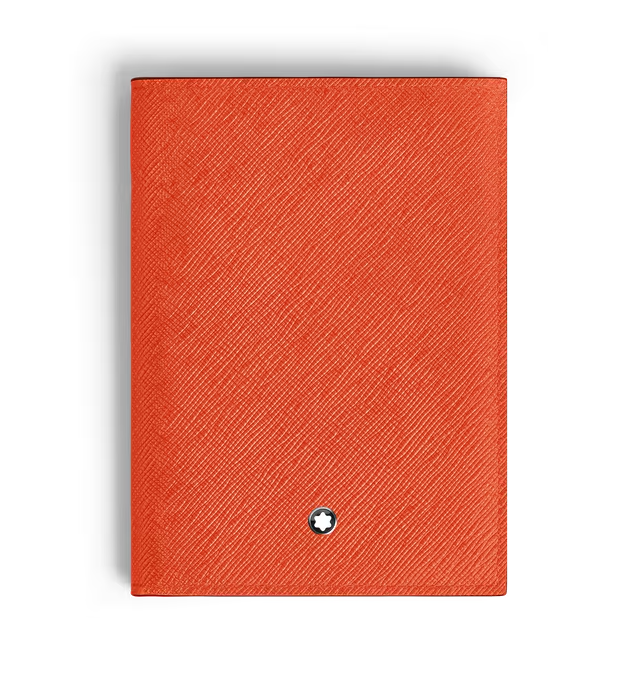 MONTBLANC PASSPORT HOLDER IN TANGERINE SARTORIAL LEATHER