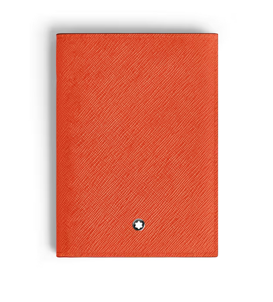 MONTBLANC PASSPORT HOLDER IN TANGERINE SARTORIAL LEATHER