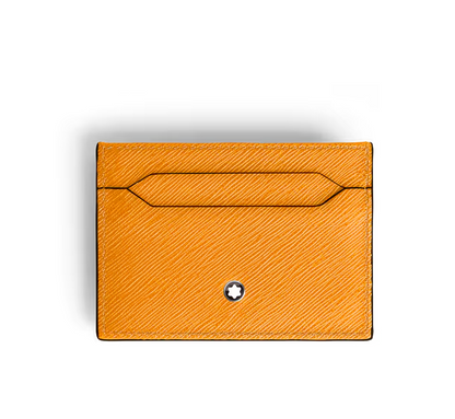 MONTBLANC CARD HOLDER 5CC IN SAFFRON SARTORIAL LEATHER